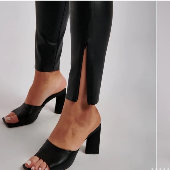 Shayla Faux Leather Split Pant - Picture 3 of 5